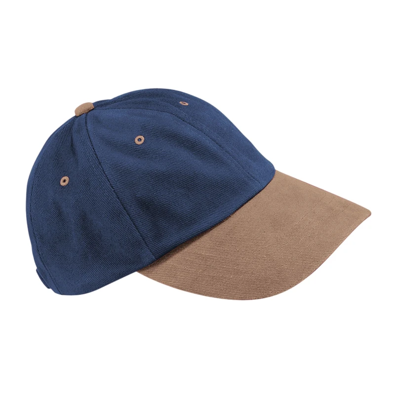Image of Beechfield Beechfield Men Heavy Brushed Cotton Low Profile Baseball Cap in Navy Navy One Size Male 5063527976758