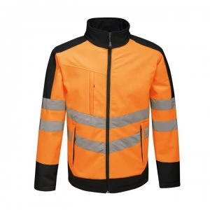 Image of Regatta Hi Vis Pro Softshell Jacket - Orange/Navy