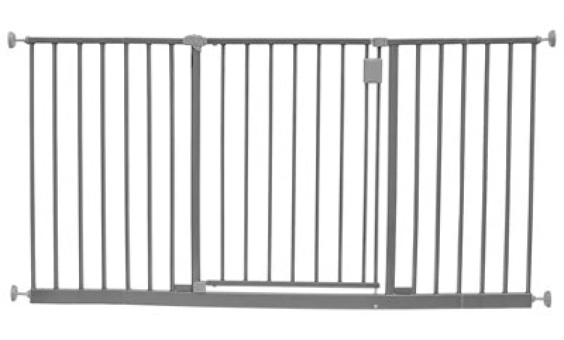 Image of Safetots Extra Wide Hallway Gate, 140Cm - 146Cm, Matt Grey,pressure Fit Baby Gate For Hallways And Wide Spaces