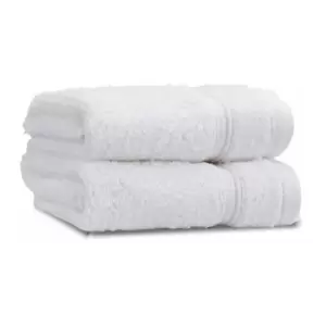 Image of Catherine Lansfield Zero Twist 100% Micro Yarn Cotton Face Cloth, White, 2 Pack