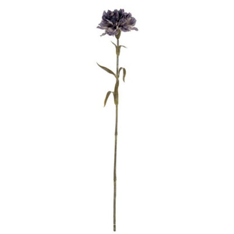 Image of Hill Interiors Purple Carnation Stem Artificial Flower - Plastic - L11 X W10 X H56cm - Purple