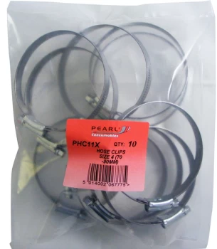 Image of Hose Clips M/S 4 70-90mm - Pack of 10 PHC11X PEARL CONSUMABLES