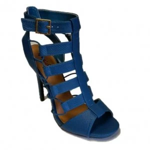 Image of Qupid Diamond strappy buckle sandal Green