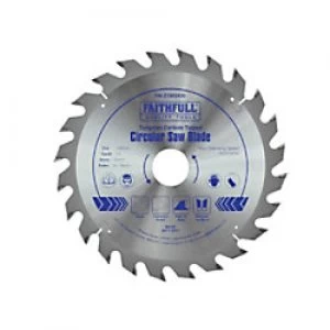 Image of Faithfull TCT Circular Saw Blade 190 x 30 mm x 24T