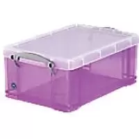 Image of Really Useful Box Plastic Storage 9 Litre Purple 255 x 395 x 155 mm