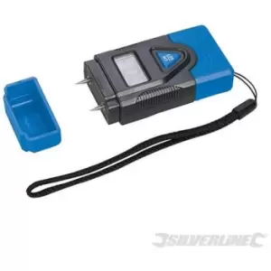 Image of Silverline - 220841) Digital Moisture Meter (Wood: 6-42% Concrete: 0.2-2%)