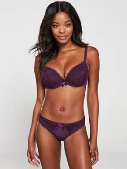 Image of Pour Moi Rebel Padded Plunge Bra - Blackberry
