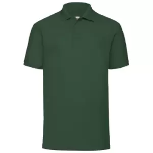 Image of Fruit Of The Loom Mens 65/35 Pique Short Sleeve Polo Shirt (M) (Bottle Green)