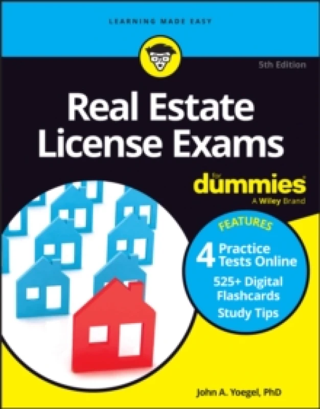 Image of Real Estate License Exams For Dummies : Book + 4 Practice Exams + 525 Flashcards Online Paperback / softback