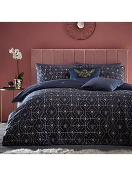 Image of Furn Bee Deco Navy Duvet Set - Sb