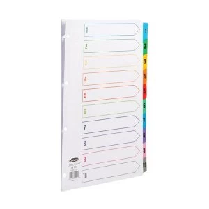 Image of Concord Index 1-10 A4 White with Multi-Colour Tabs 00401/CS4