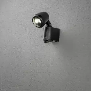 Image of Konstsmide Prato Outdoor Effect PIR Wall Light Adjustable, 1W High Power LED Battery Operated, IP44