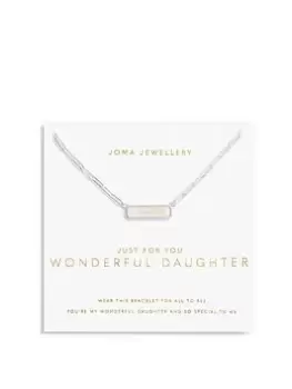 Image of Joma Jewellery MY MOMENTS JUST FOR YOU WONDERFUL DAUGHTER NECKLACE, Silver, Women