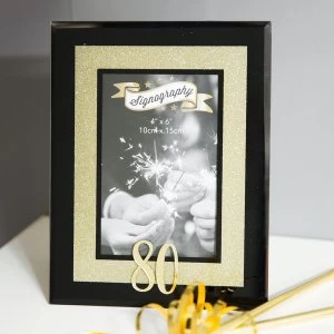 Image of Signography Gold Glitter 80 Glass Frame 4x6