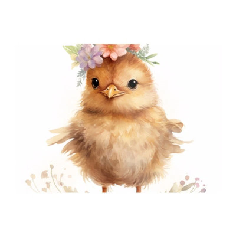 Image of Warren Reed Designer Watercolour, Cute Easter Chick Chopping Board