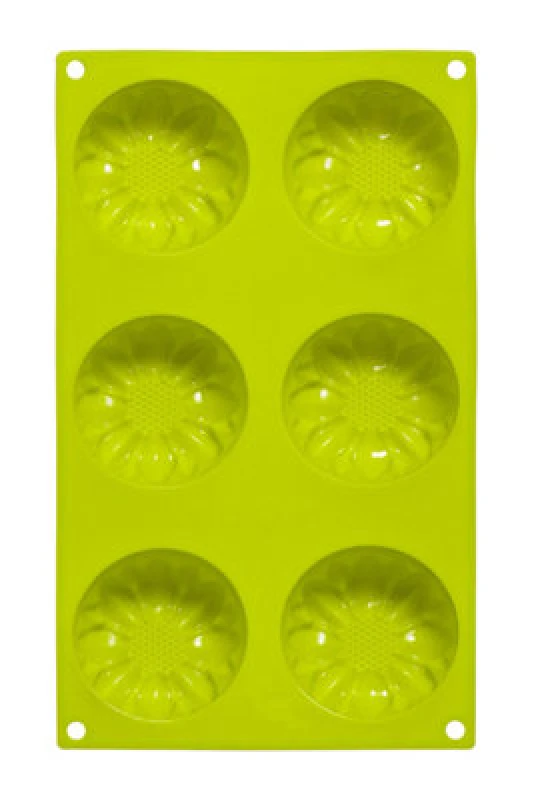 Image of Premier Housewares 6 Daisy Lime Green Cake Mould Green