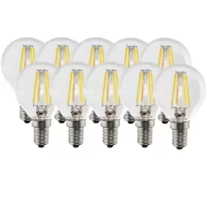 Image of Harper Living 5 Watts E14 LED Bulb Clear Golf Ball Cool White Dimmable, Pack of 10