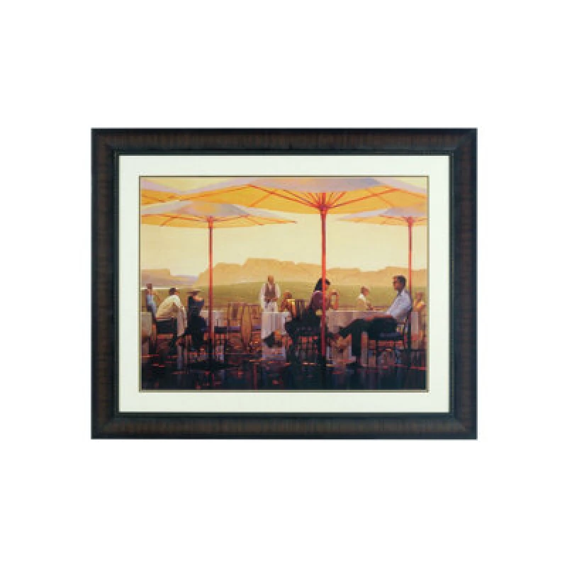 Image of Premier Housewares Framed Winery Terrace Wall Art Black