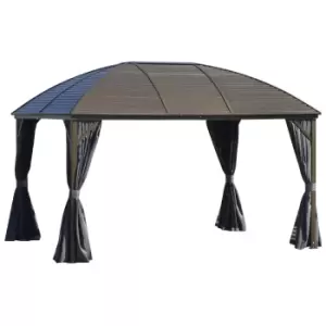 Image of Outsunny 4 x 3m Hardtop Aluminium Frame Gazebo/Garden Tent Shelter