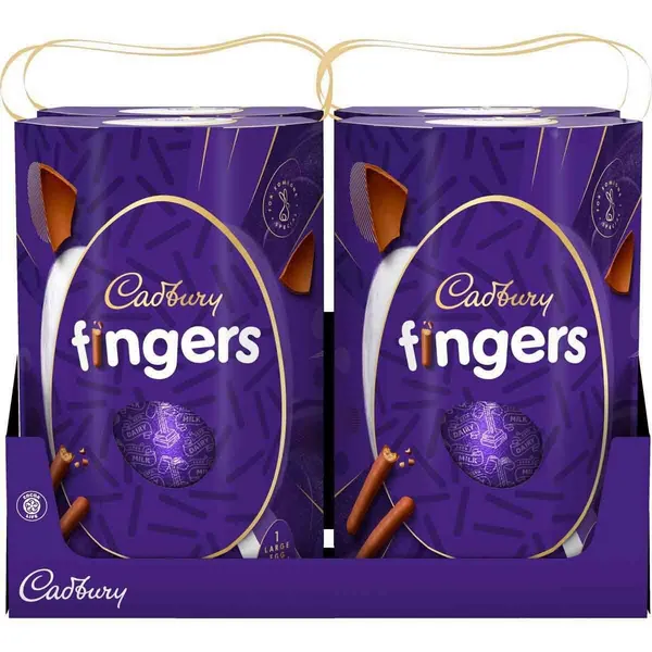Image of Cadbury Gifts Direct Dairy Milk Fingers Chocolate Egg 212.9g (Box of 4) 4241221O