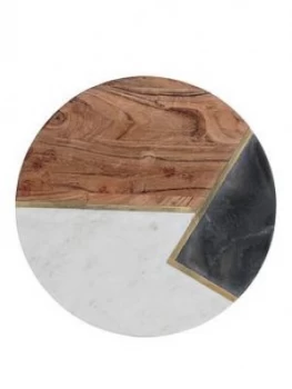 Image of Typhoon Elements Marble And Acacia Chopping Board
