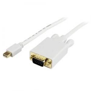 Image of StarTech.com 3ft Mini DisplayPort to VGA Adapter Converter Cable mDP to VGA 1920x1200 - White