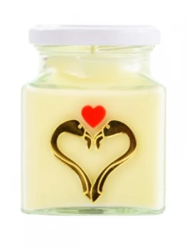 Image of Flamingo Candles Cream Love Birds Valentine Scented Candle 300g