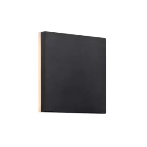 Image of Artego Square LED Outdoor Flush Wall Lamp Black, IP54, 3000K
