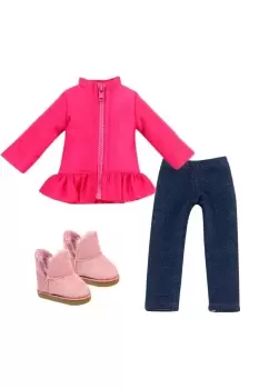 Image of Sophia's 3 Piece 15" Pink Baby Doll Outfit with Doll Shoes Set
