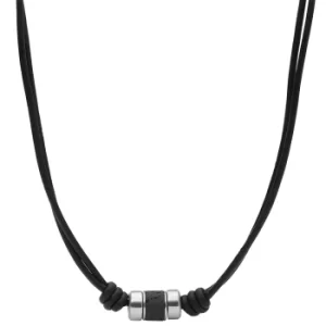 Image of Fossil Caravan Mens Lava Stone Necklace JF03690040