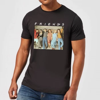 Image of Friends Retro Character Shot Mens T-Shirt - Black - 3XL - Black
