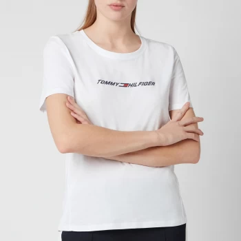 Image of Tommy Sport Womens Regular Crew Neck Graphic T-Shirt - Th Optic White - XS