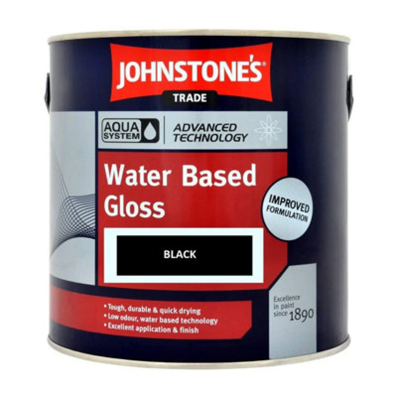 Image of Johnstone's Trade Johnstones Trade Aqua Gloss Black 2.5L