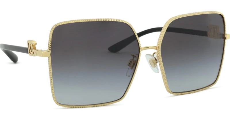 Image of Dolce & Gabbana Square Sunglasses - Gold Gold TTF94 Unisex