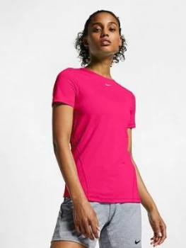 Image of Nike Training Pro Short Sleeve T-Shirt - Hyper Pink