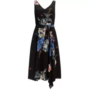 Image of Ted Baker Jamboree V Neck Midi Dress - Black