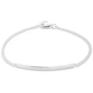 Image of Ladies Lauren Ralph Lauren Sterling Silver BR 7.25 LOGO BAR FLEX