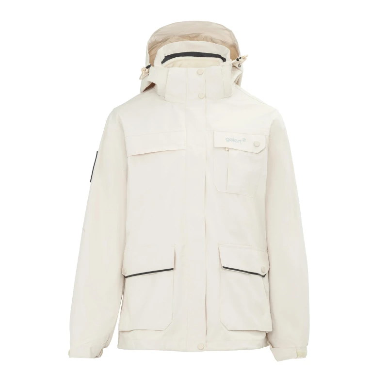 Image of Gelert Womens 3-in-1 Windproof Fleece Lined Detachable Hood Long Sleeve Jacket Khaki female 8 (36)