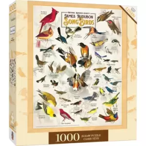 Image of Masterpieces Puzzle Poster Art James Audubon Song Birds Puzzle 1000 piece jigsaw puzzle