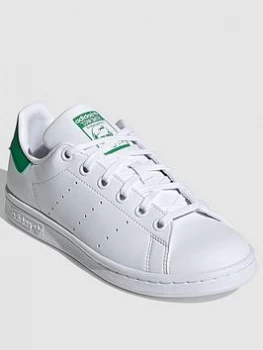 Image of adidas Originals Stan Smith Junior Trainers - White/Green, Size 4