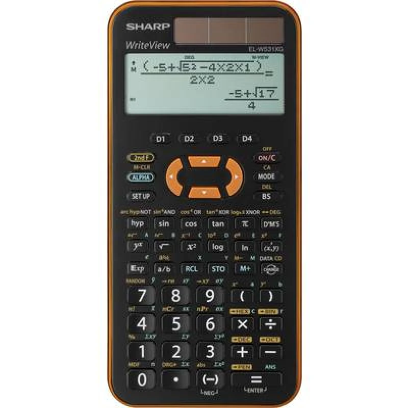 Image of Sharp Sharp EL-W531 XG CAS calculator Orange Display (digits): 12 solar-powered, battery-powered (W x H x D) 79.6 x 15.5 x 161.5mm EL-W531 XG YR