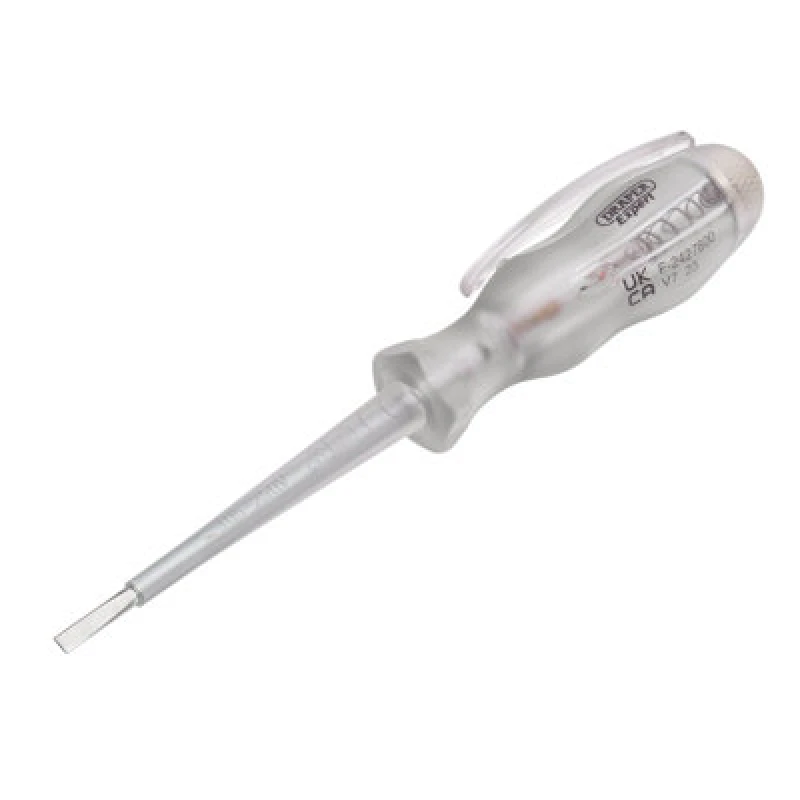 Image of Draper Draper Expert Vde Mains Tester Screwdriver, 105-250V Ac, 140mm 14057