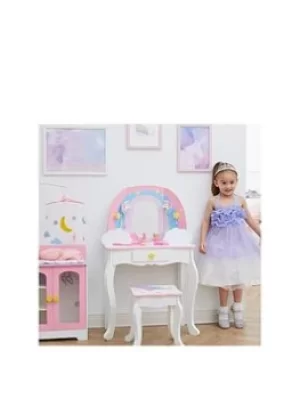 Image of Teamson Kids Fantasy Fields Little Dreamer Kids Vanity Table And Stool Set