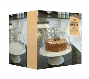 Image of Kitchen CRAFT Classic Collection Ceramic Cake Stand with Glass Dome