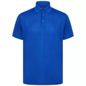Image of Henbury Mens Piqu Polo Shirt (S) (Royal Blue)