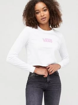 Image of Vans Airborne V Long Sleeve Crop T-Shirt - White