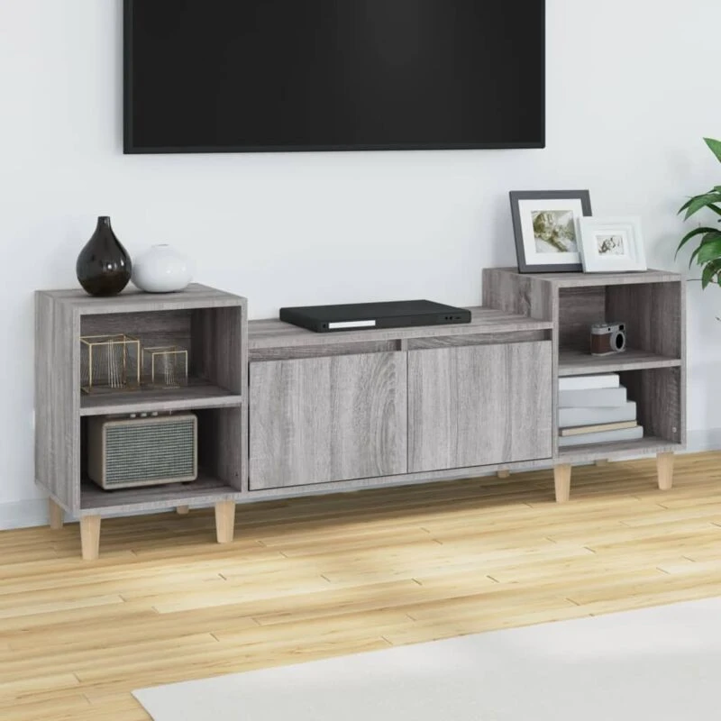 Image of Vidaxl TV Cabinet Grey Sonoma 160X35X55cm Engineered Wood, Grey 821194