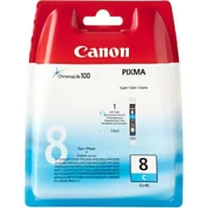 Image of Canon CLI8 Original Ink Cartridge Cyan