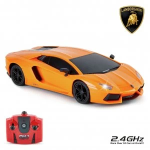 Image of Lamborghini Aventador Remote Control Car 1:24 Orange 2.4Ghz