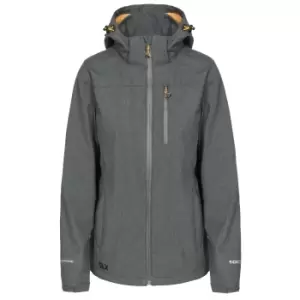Image of Trespass Womens/Ladies Claren II Waterproof Softshell Jacket (S) (Dark Grey Marl)